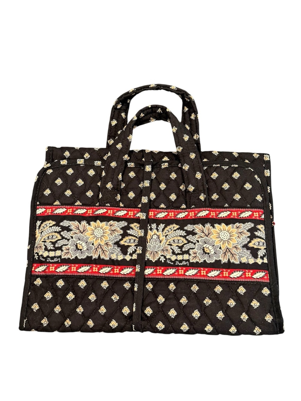 Vera Bradley hanging travel makeup organized toiletries Classic Black